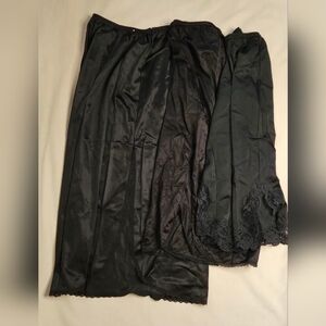 Vintage Elegant Black Lace Slips